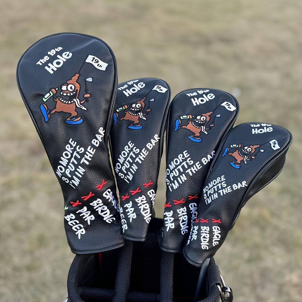 Headcover Driver - 1pc/4pcs Cartoon Pirate Pattern Golf Headcovers,