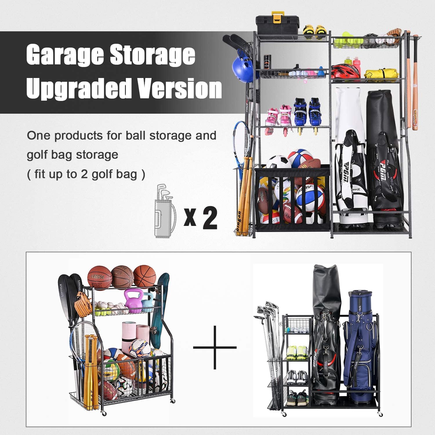 Garage Sports Equipment Storag - огляд і ціна Golf Equipment Garage Organizer