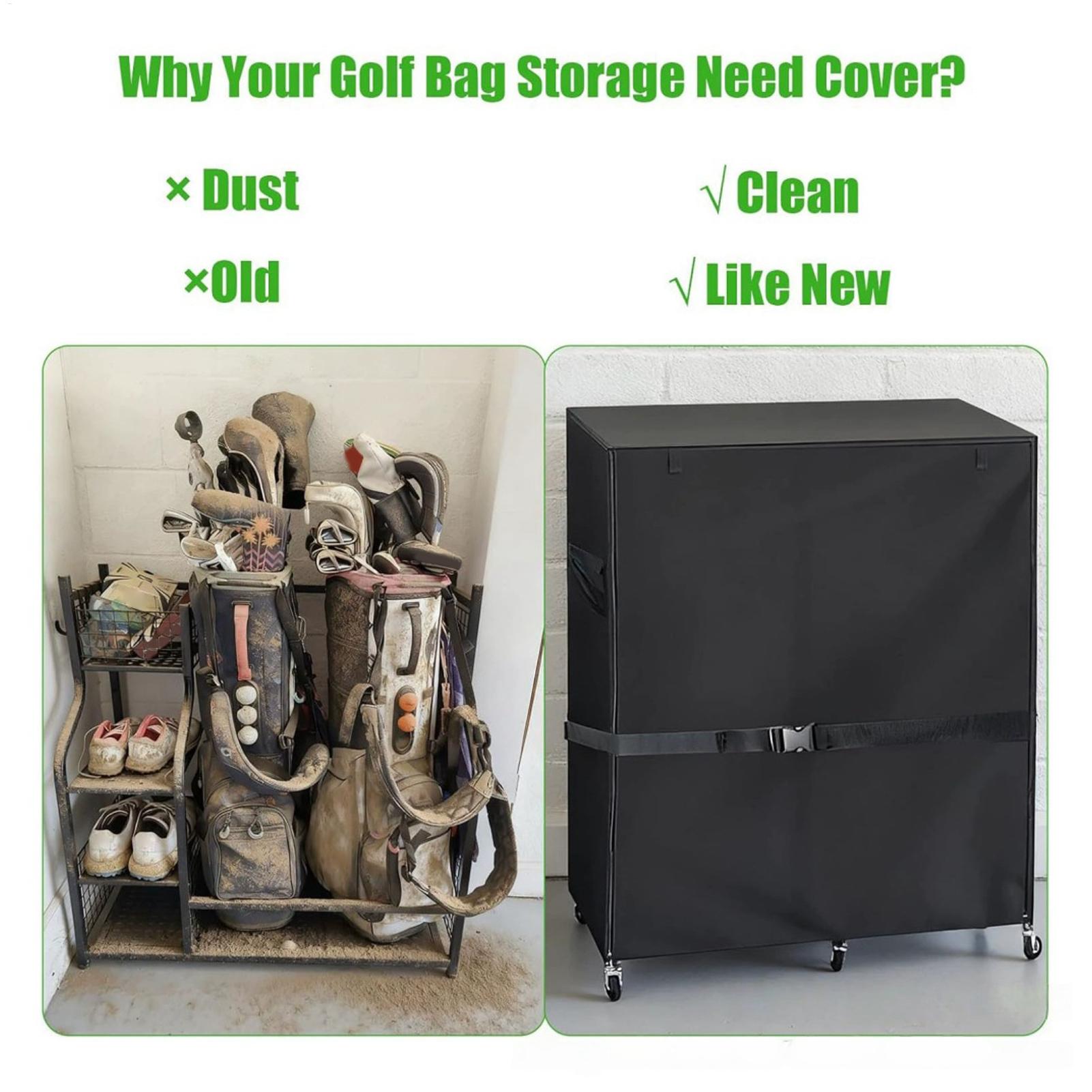 Dust Cover for Golf Storage Ra - огляд і ціна Golf Equipment Garage Organizer