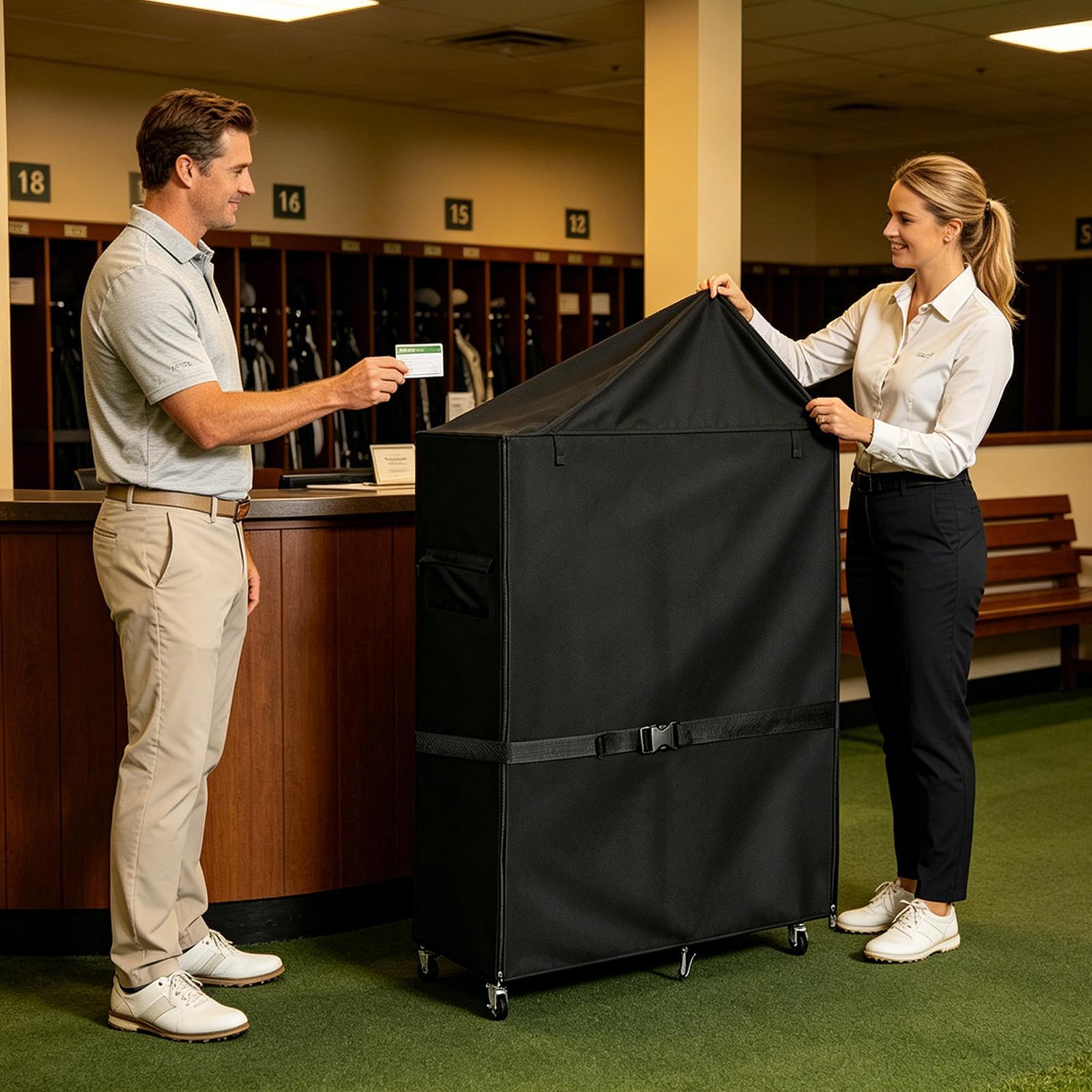Dust Cover for Golf Storage Ra - огляд і ціна Golf Equipment Garage Organizer