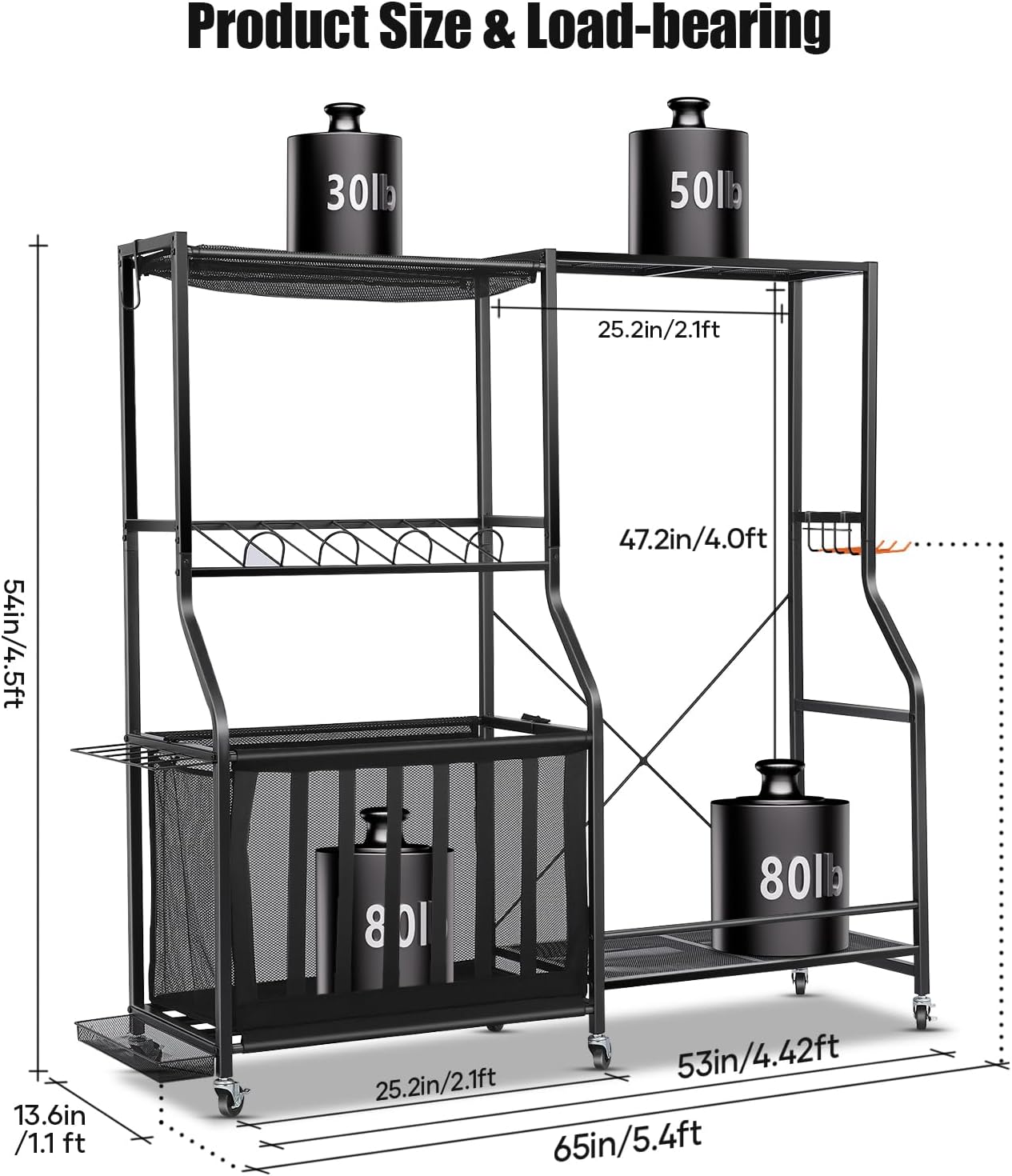Garage Sports Equipment Organi - огляд і ціна Golf Equipment Garage Organizer